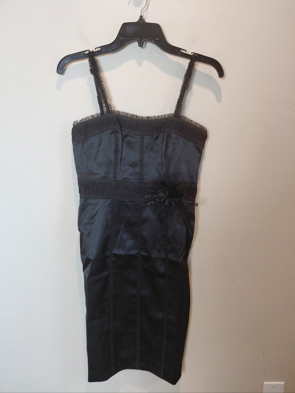 NEW White house black market black corset dress With Removable Pin LACE SIZE 00